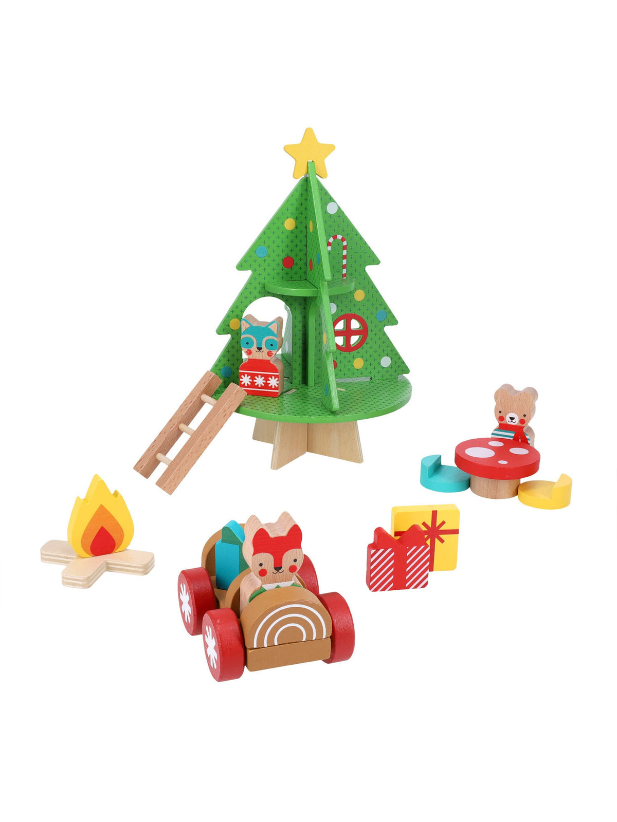 Christmas Tree House Wooden Play Set