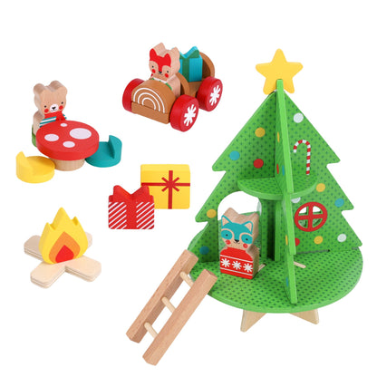 Christmas Tree House Wooden Play Set