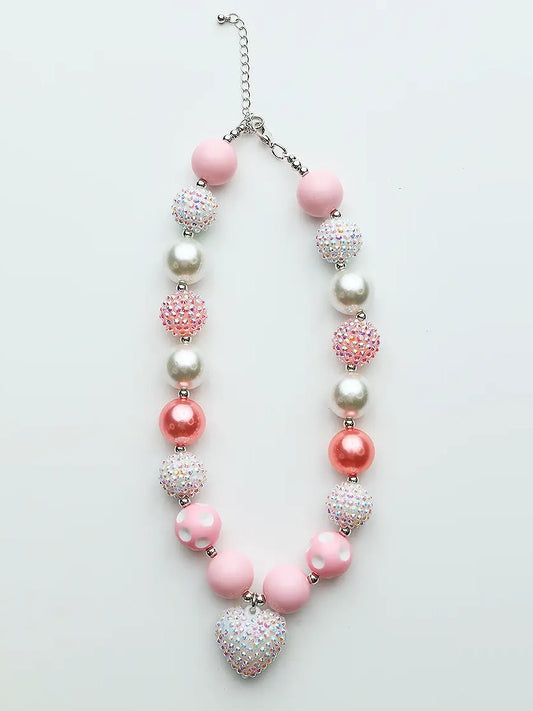 Chunky Pearl Heart Necklace