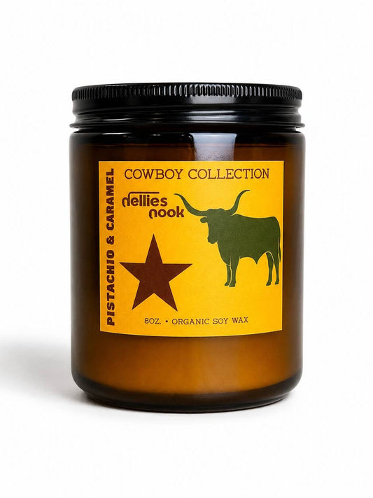 Cowboy Pistachio and Caramel Candle