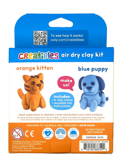 Creatibles Air Dry Clay Kit: Pet Pals