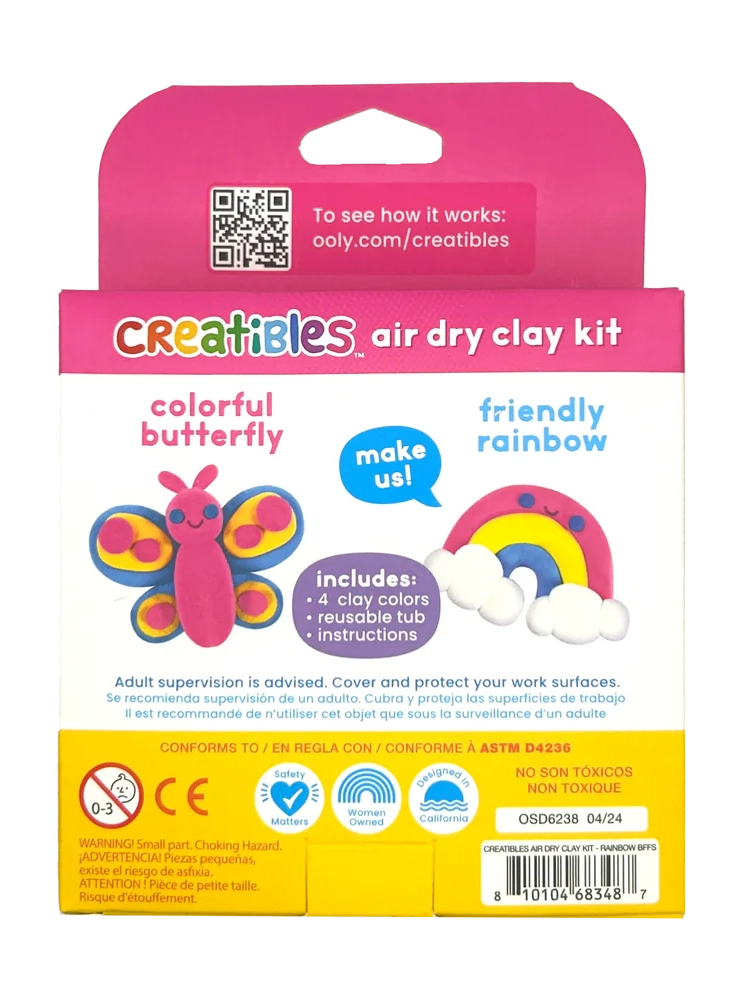 Creatibles Air Dry Clay Kit: Rainbow Pals