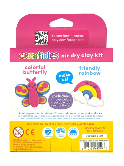 Creatibles Air Dry Clay Kit: Rainbow Pals