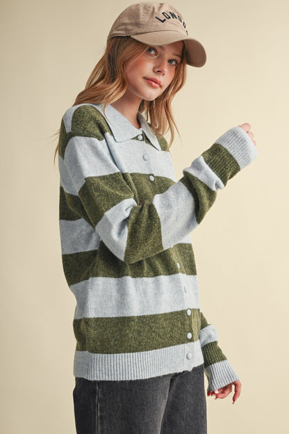 Dara Striped Cardigan