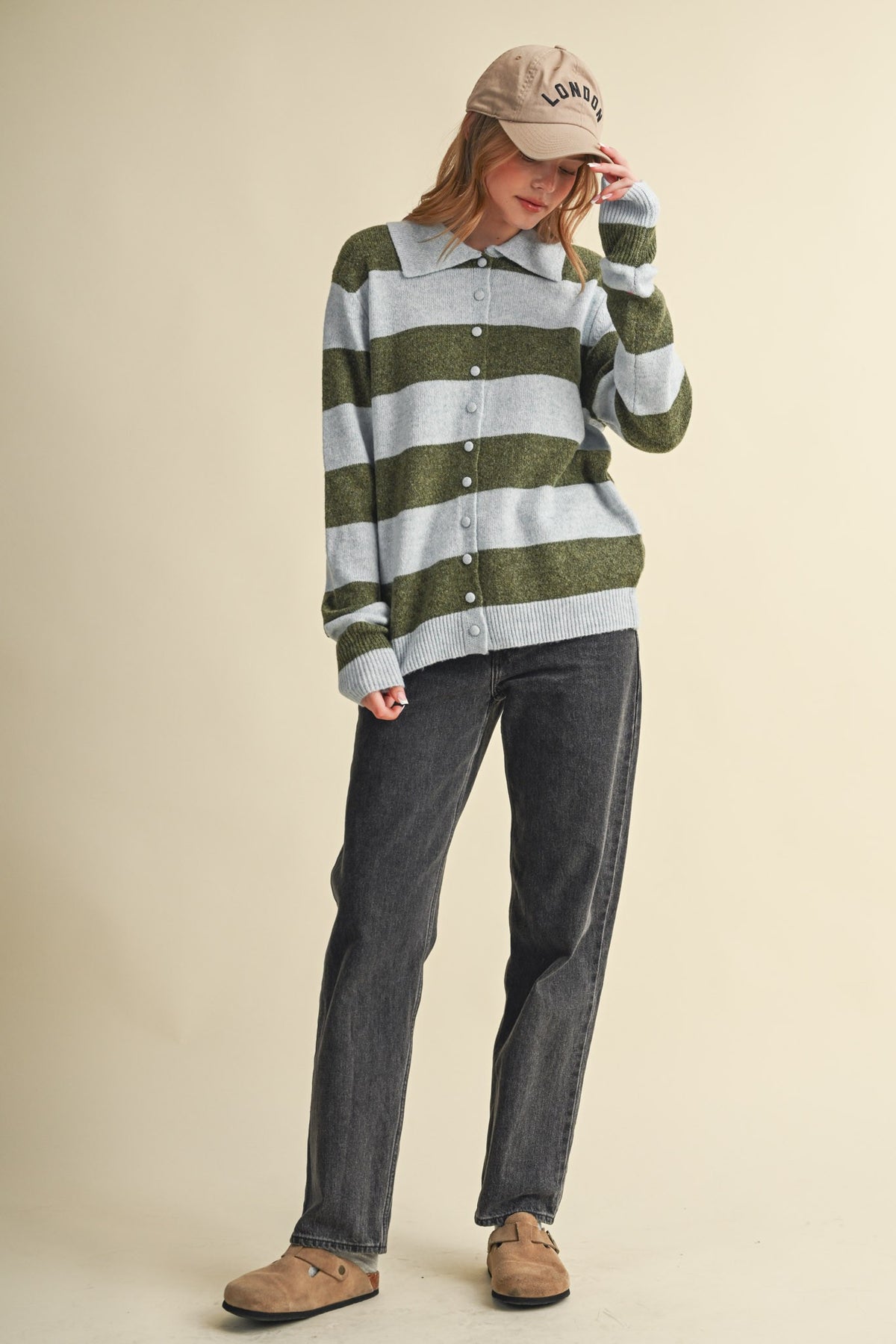 Dara Striped Cardigan