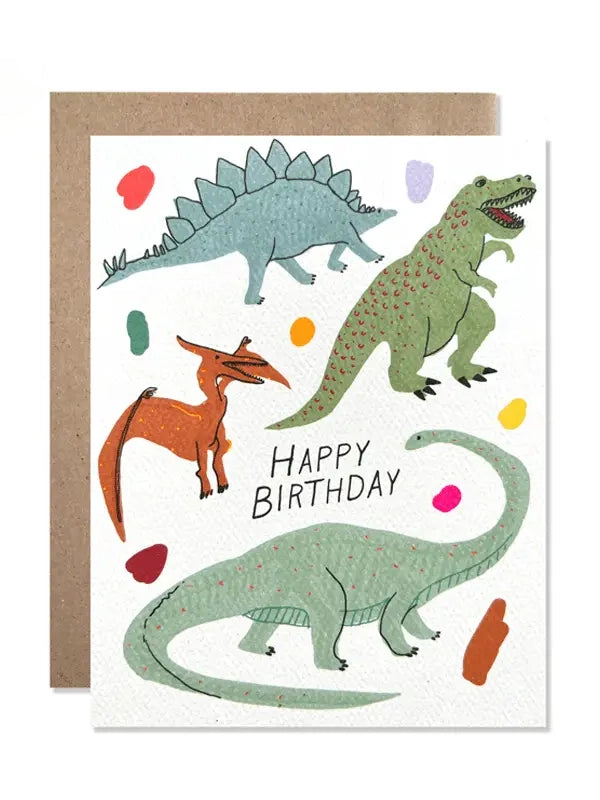 Glow in the Dark Dinosaur Birthday Card