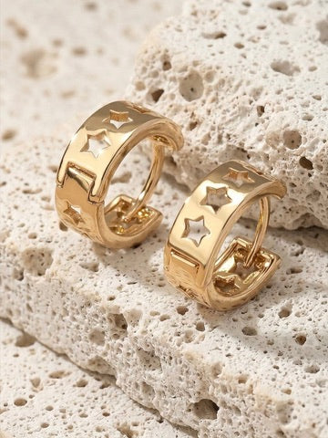 Gold Celestial Dream Huggie Hoops
