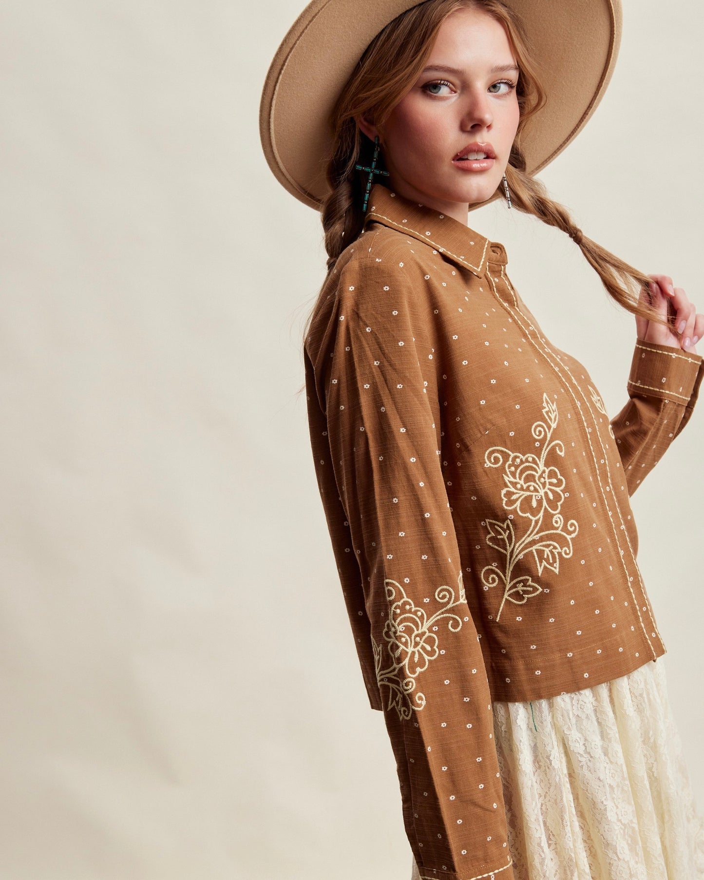 Canyon Rose Cotton Blouse