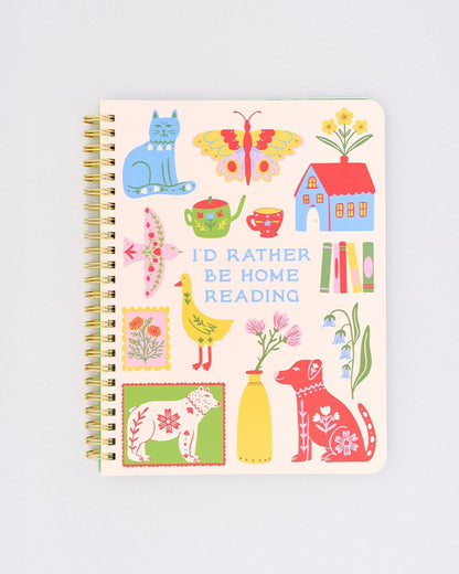 "I'd Rather Be Home Reading" Notebook