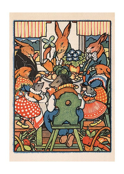 Rabbit Party Card