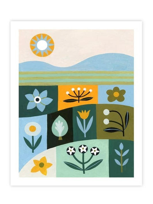 Floral Landscape Print
