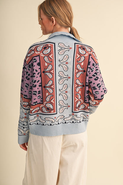 Emma Paisley Half Zip