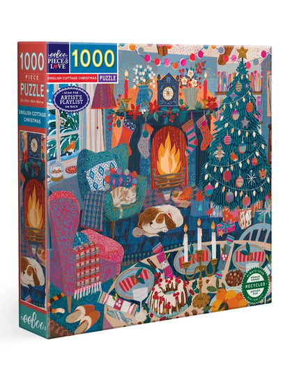 English Cottage Christmas Square Puzzle