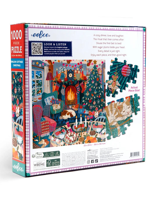 English Cottage Christmas Square Puzzle