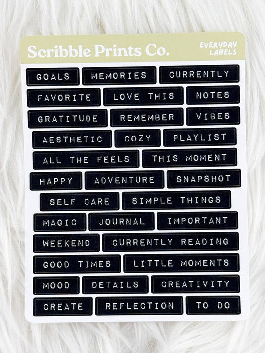 Everyday Labels Deco Sticker Sheet