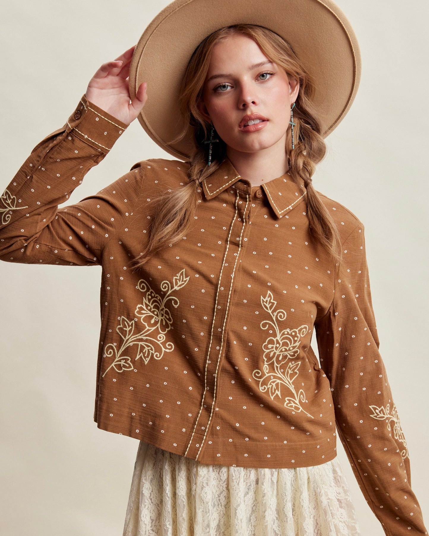 Canyon Rose Cotton Blouse
