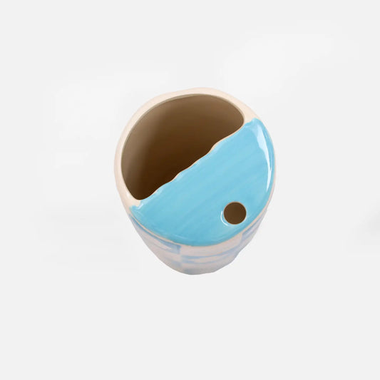 Carrie Hand-Painted Ceramic Travel Tumbler