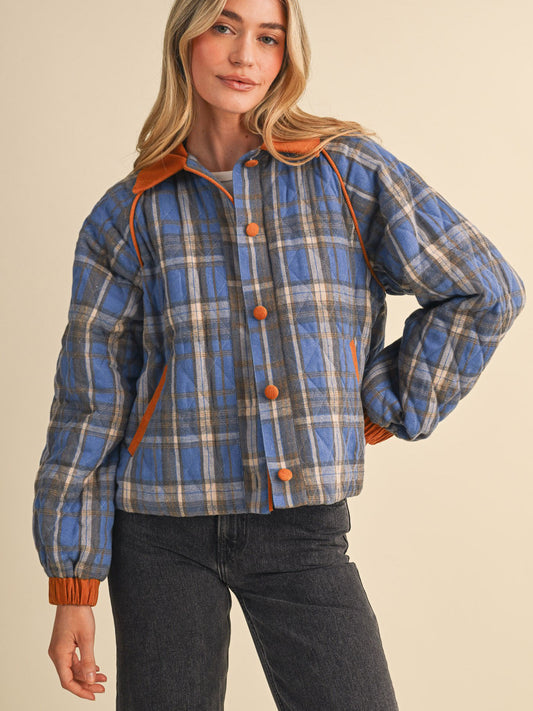 Felicity Plaid Quilted Jacket
