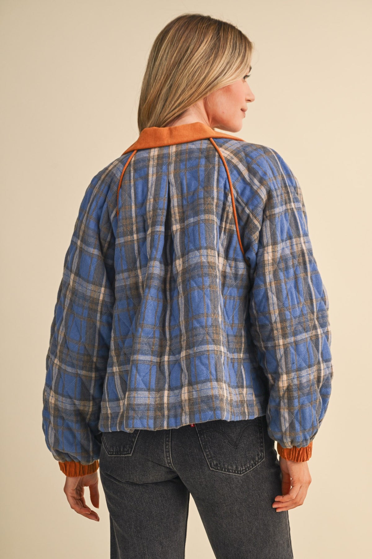 Felicity Plaid Quilted Jacket