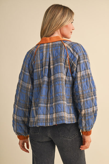 Felicity Plaid Quilted Jacket