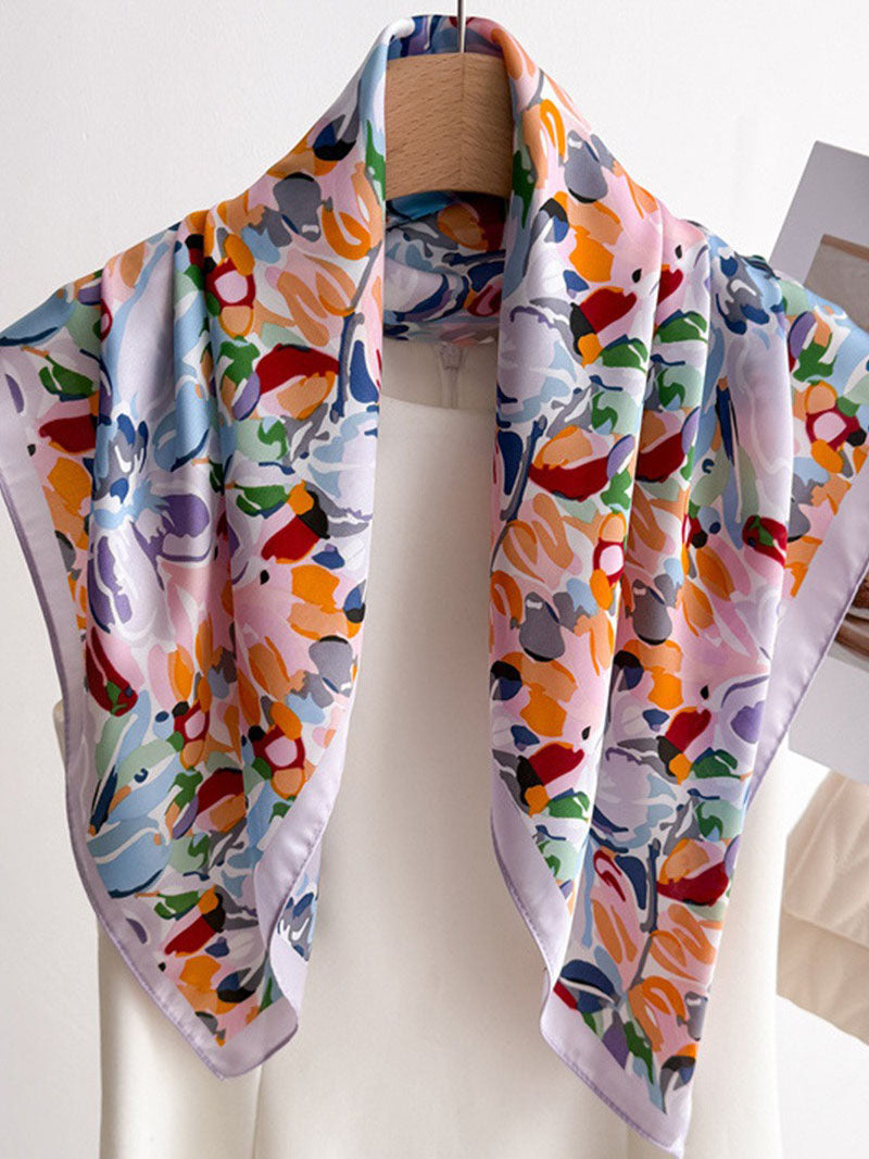 Rose Floral Square Scarf