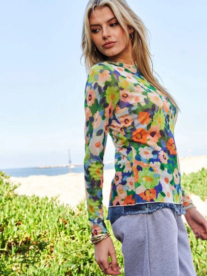 Florence Print Long Sleeve Top