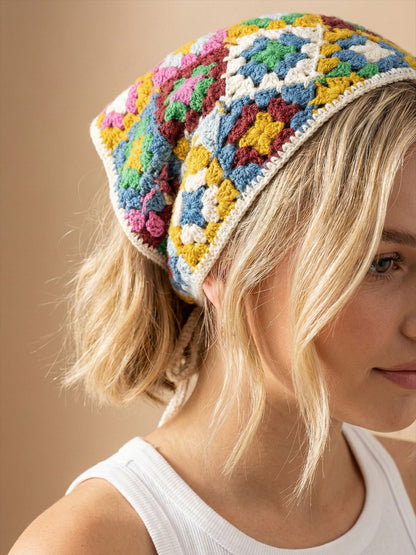 Flower Multi Crochet Bandana