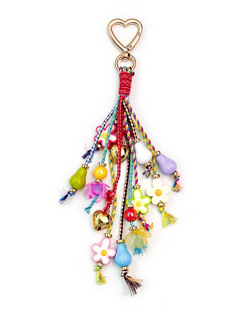 Flower Woven Tassel Keychain