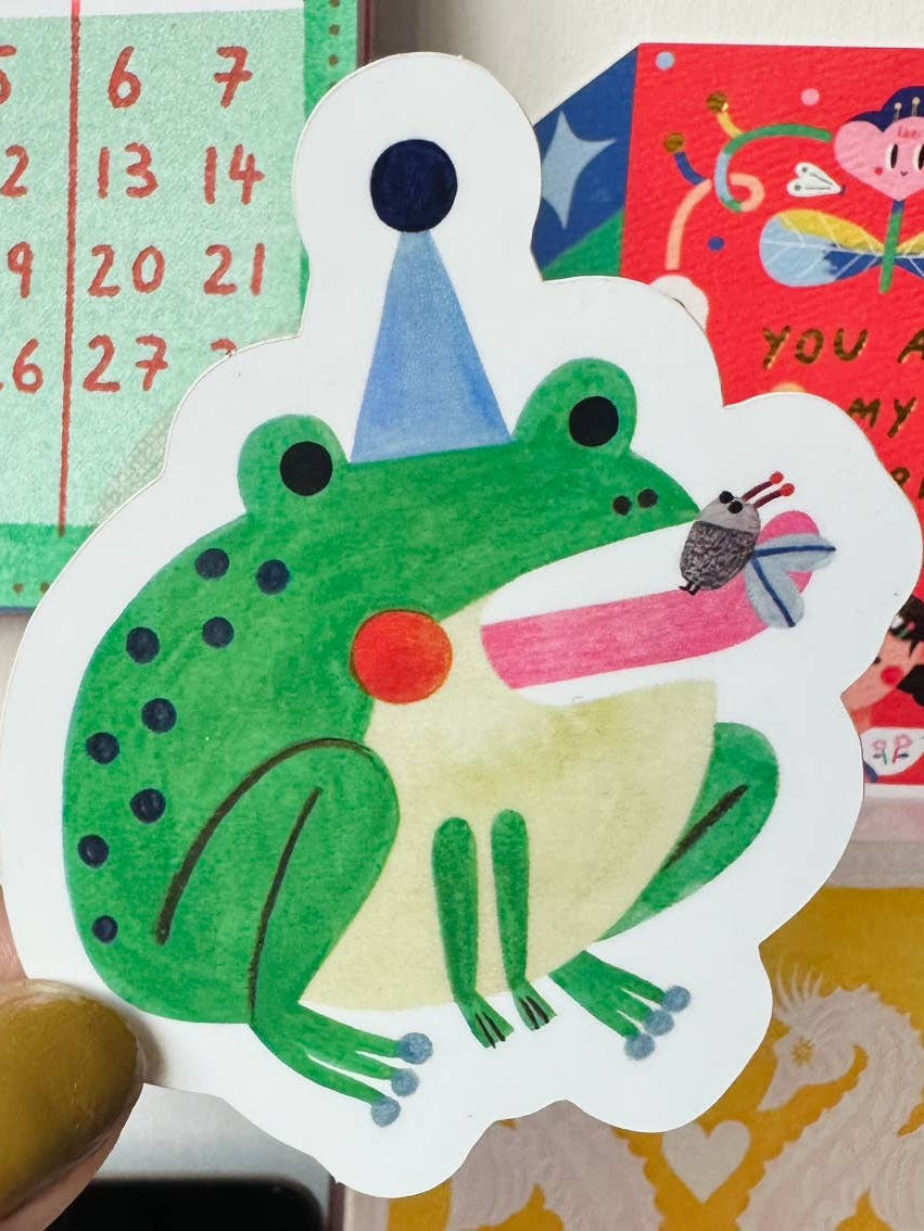 Frog and Fly Sticker