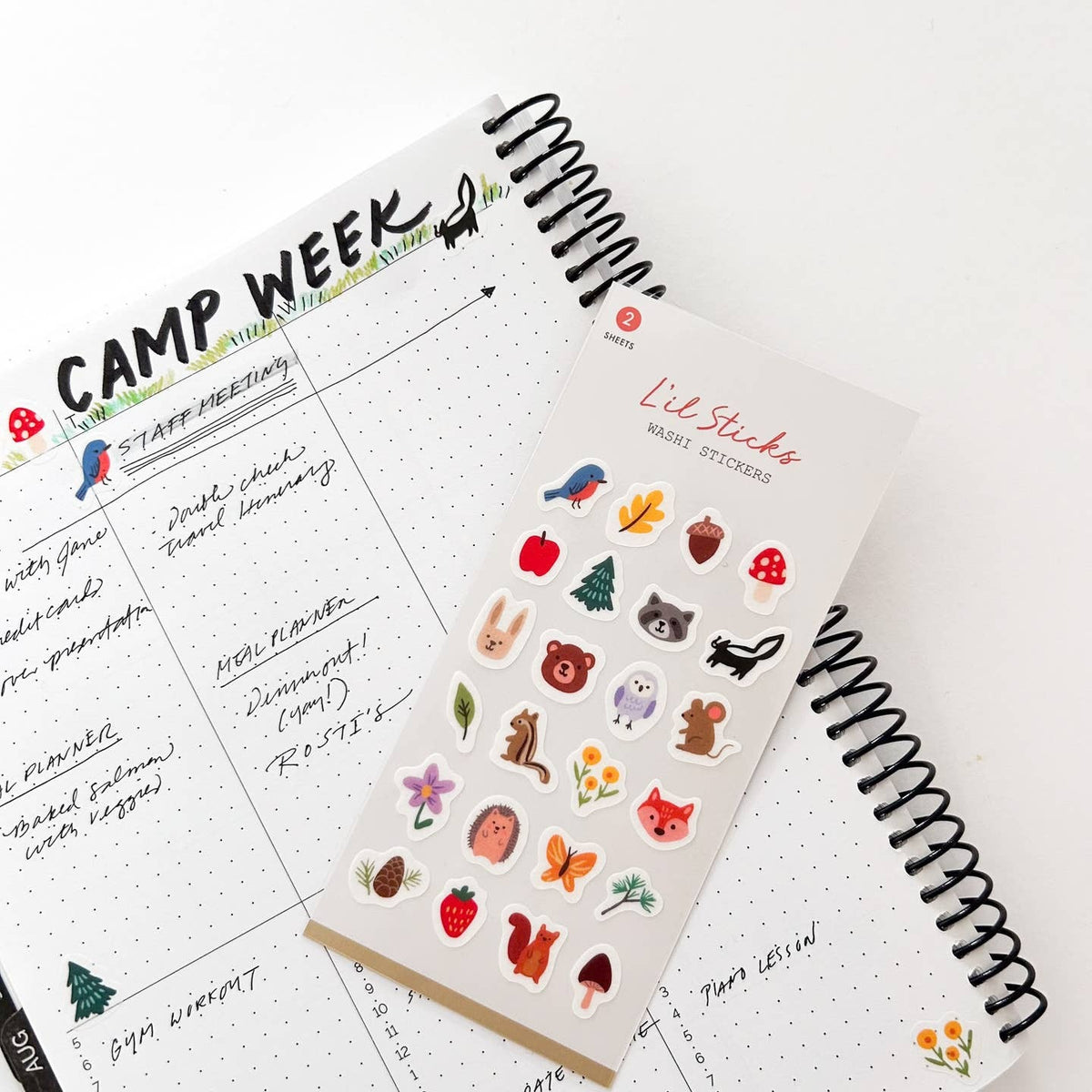 Forest Fun Lil Sticks Washi Stickers