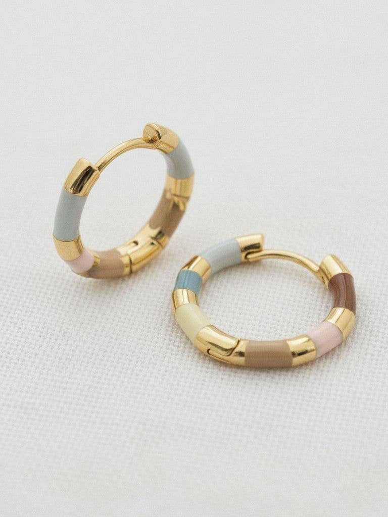 French Geometric Hoop Earrings