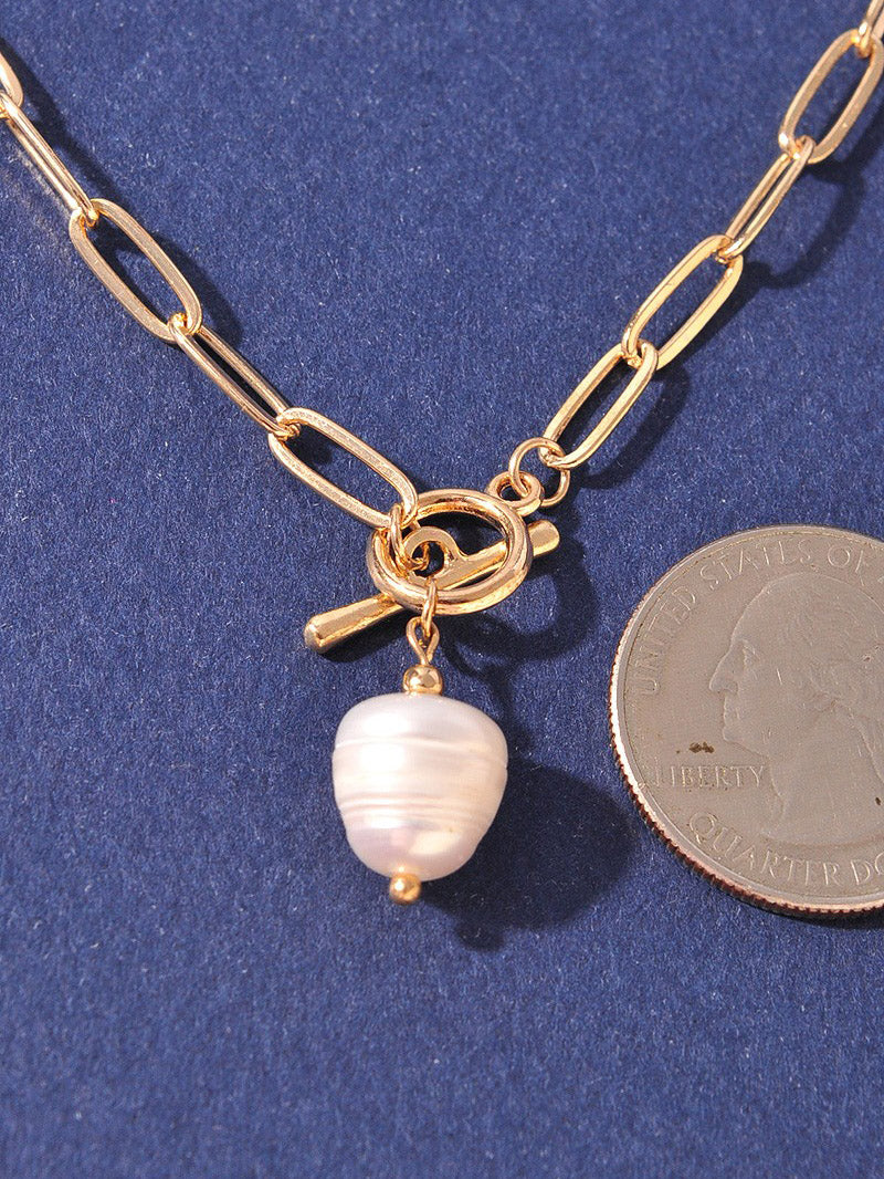 Freshwater Pearl Toggle Necklace