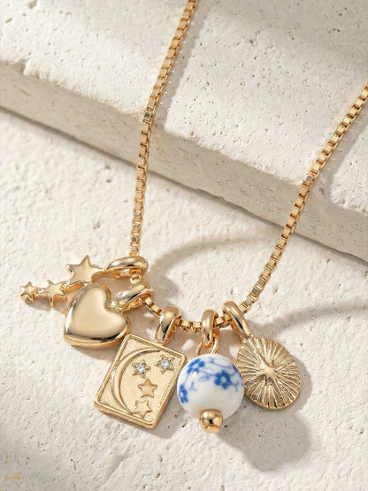 Golden Keepsake Charm Necklace