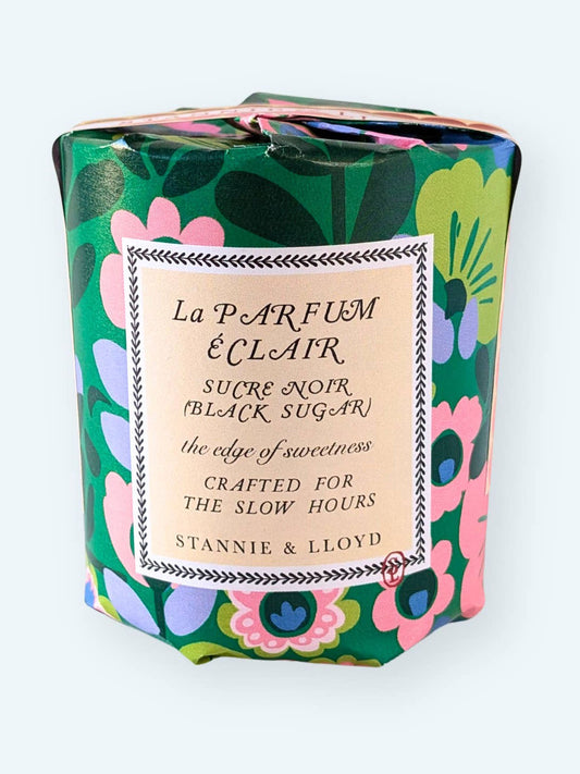Green Floral Gift Wrap Candle