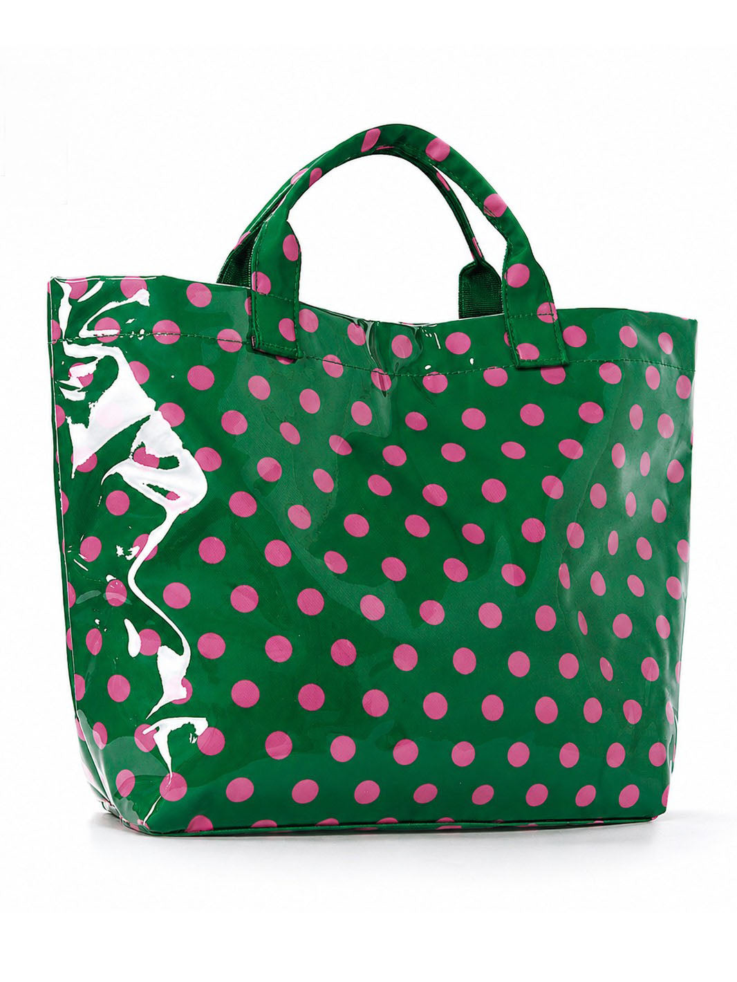 Large Polka Dot Vinyl Tote