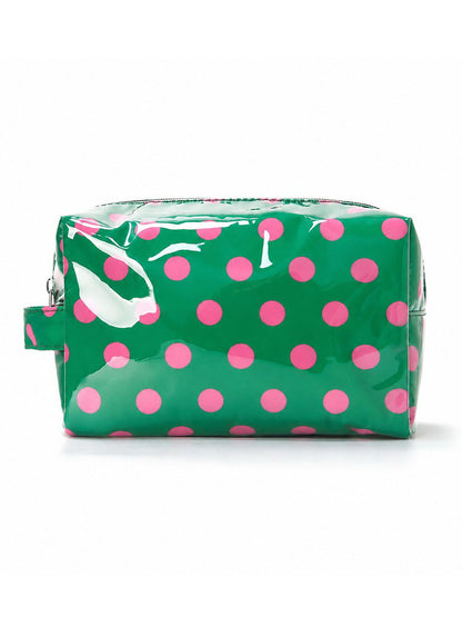 Polka Dot Clear Cosmetic Bag
