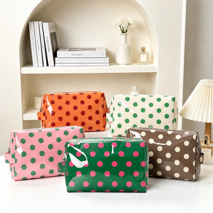 Polka Dot Clear Cosmetic Bag