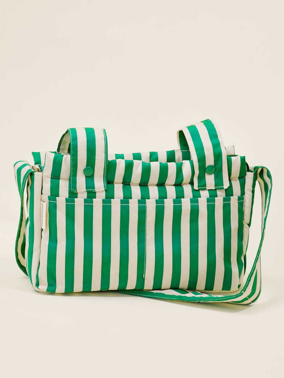 Green Stripe Stroller Party Caddy Bag