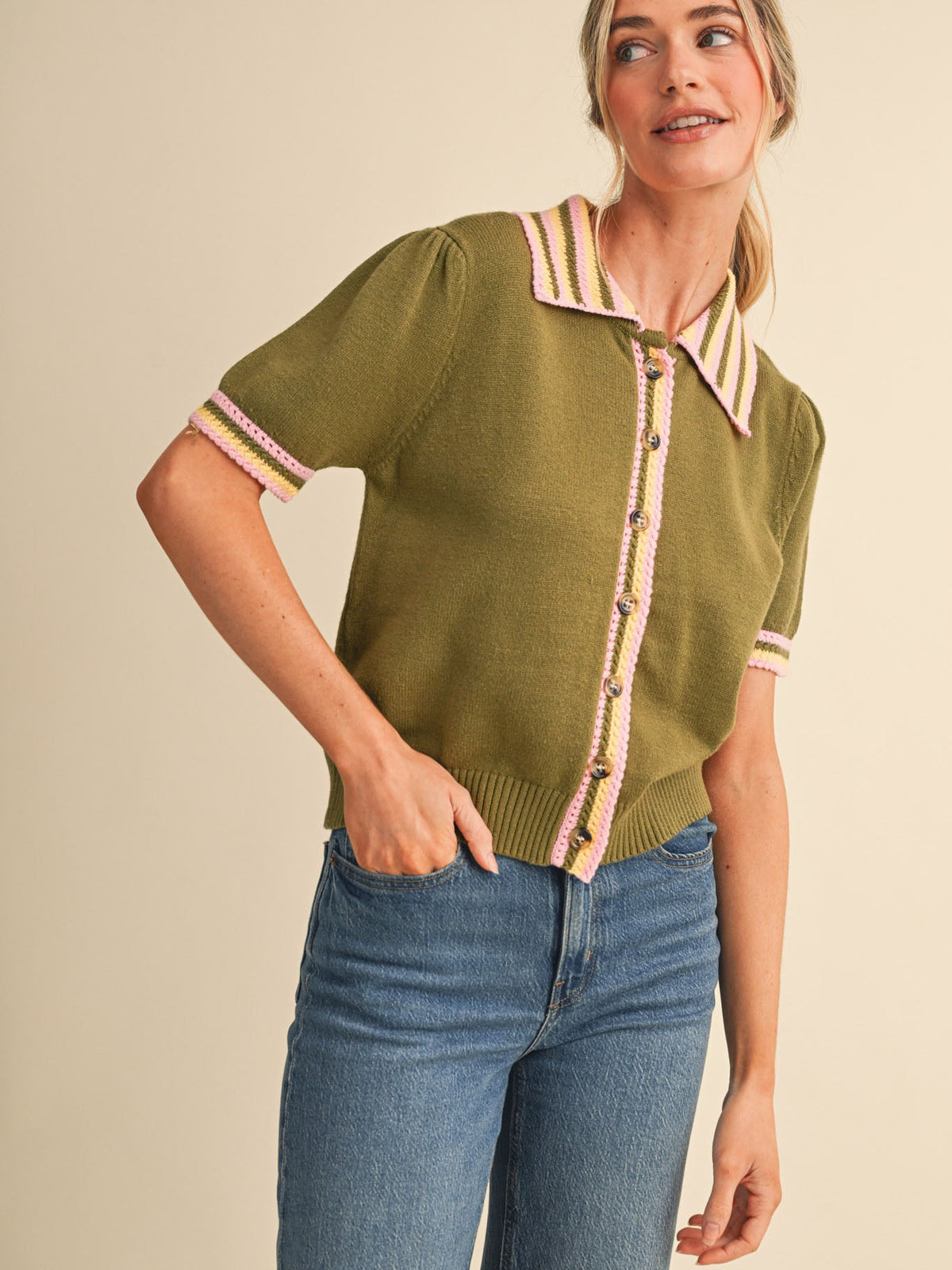 Greta Short Sleeve Cardigan