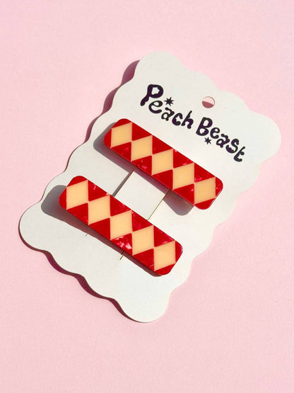 Harlequin Hair Clip Set