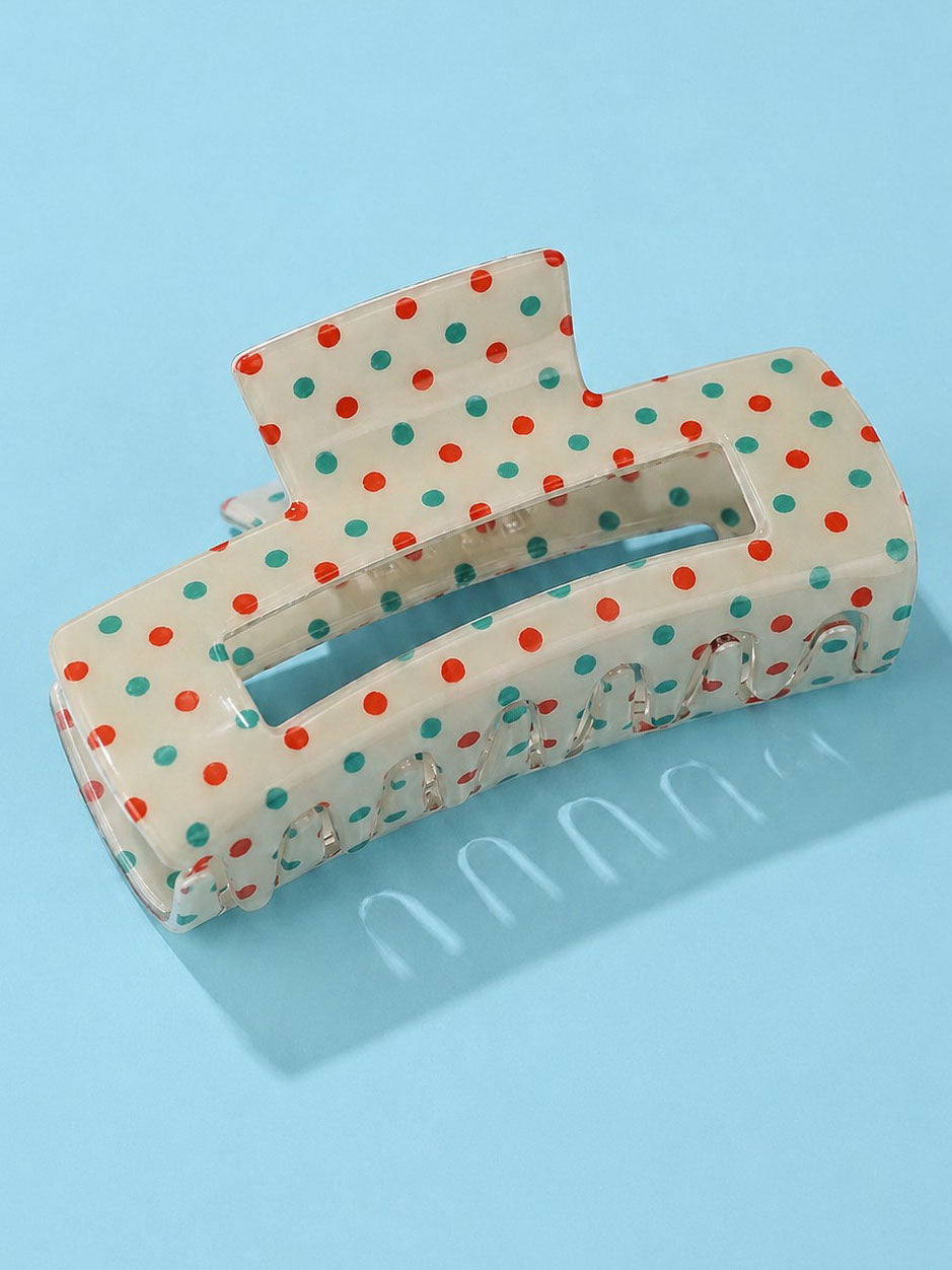 Holiday Polka Dot Claw Clip