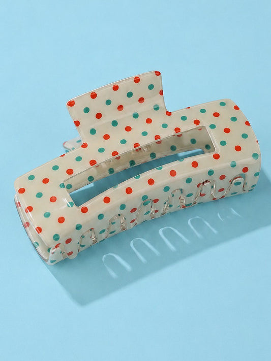 Holiday Polka Dot Claw Clip