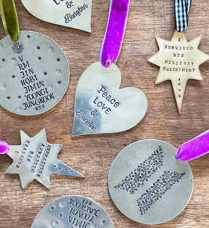 Hand-Stamped Ornament Workshop—Sunday, 11/22 from 1–3p