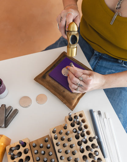Hand-Stamped Charm Necklace Workshop—Sunday, 11/8 from 1–3p