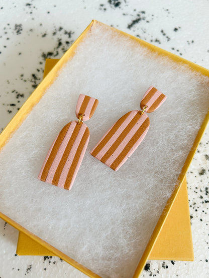 Peachy Stripe Earrings