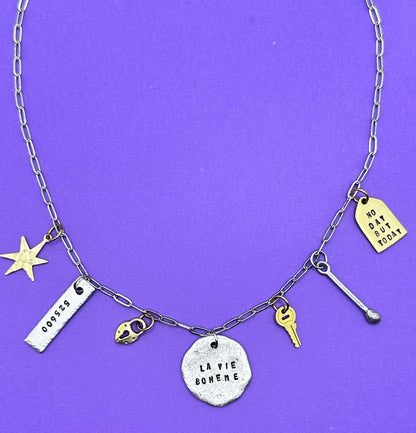Hand-Stamped Charm Necklace Workshop—Sunday, 11/8 from 1–3p