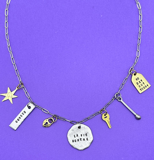 Hand-Stamped Charm Necklace Workshop—Sunday, 11/8 from 1–3p