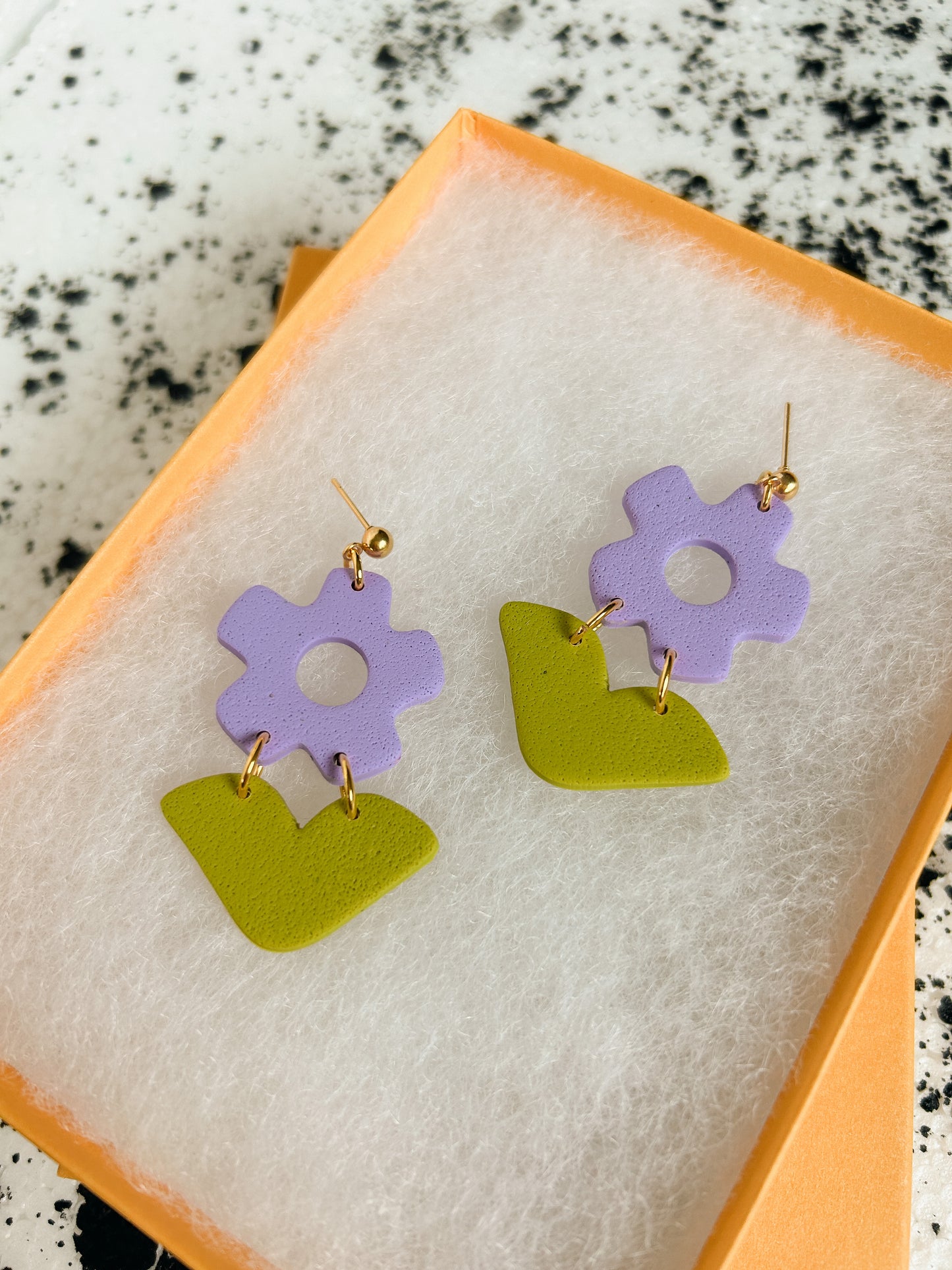 Lavender Flower Earrings