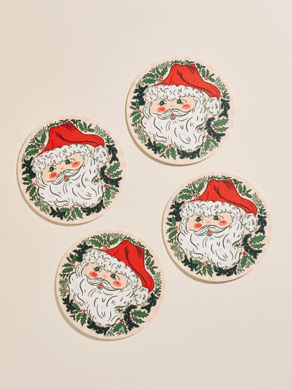 Jolly Santa Coaster Set