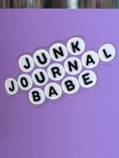 Junk Journal Babe - Waterproof Vinyl Sticker